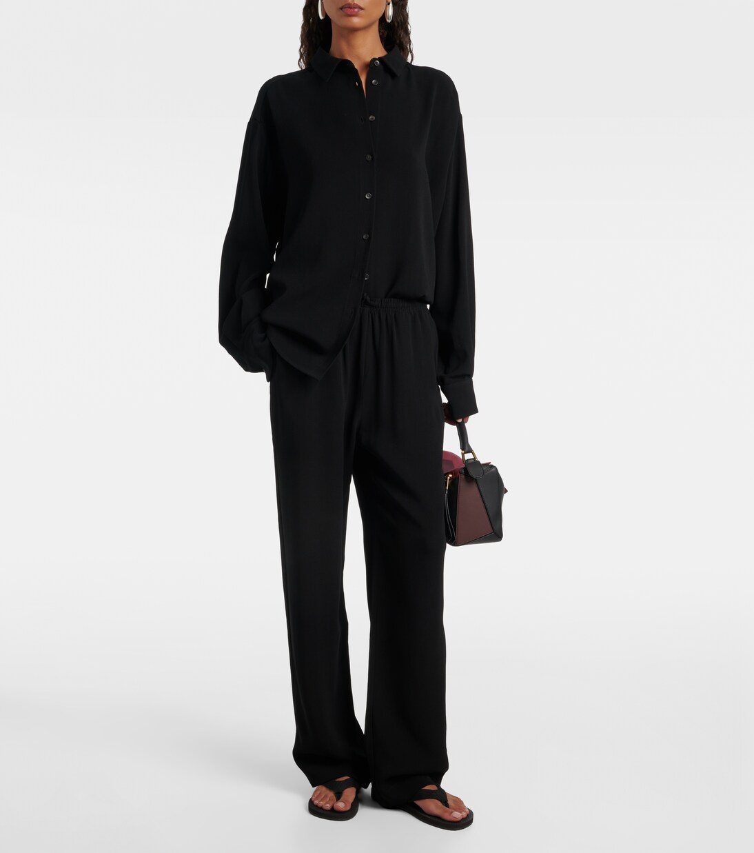 Pantalon droit Aurelia à taille haute | Asceno