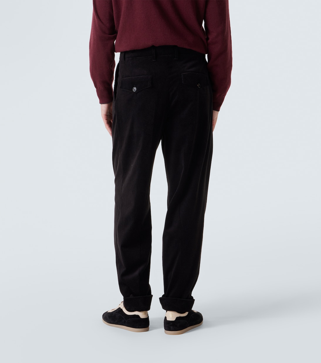 Cotton-blend corduroy straight pants | Brunello Cucinelli