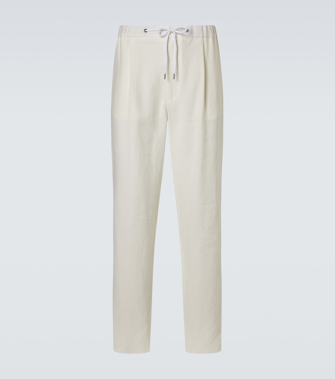 Pantalones tapered de lona de lino | Giorgio Armani