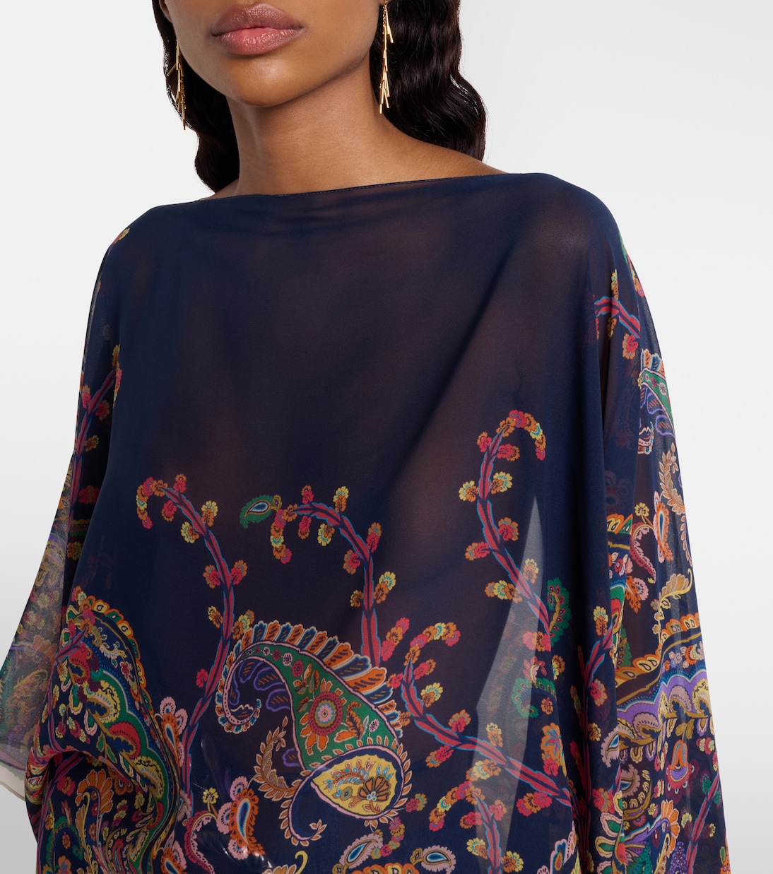 Poncho aus Crêpe de Chine aus Seide  | Etro