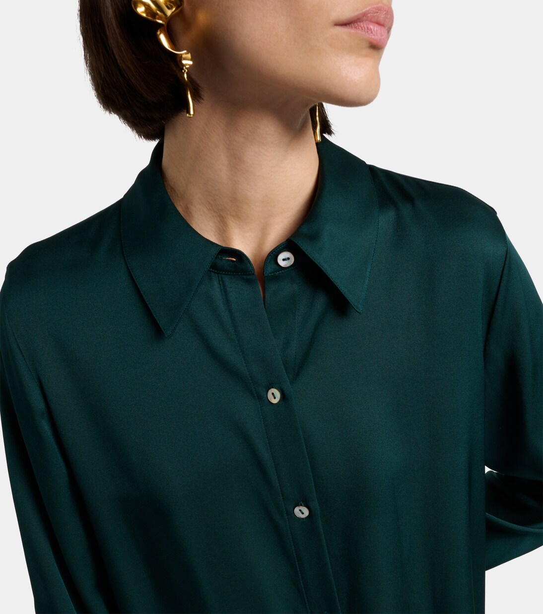 Silk-blend satin shirt | Vince