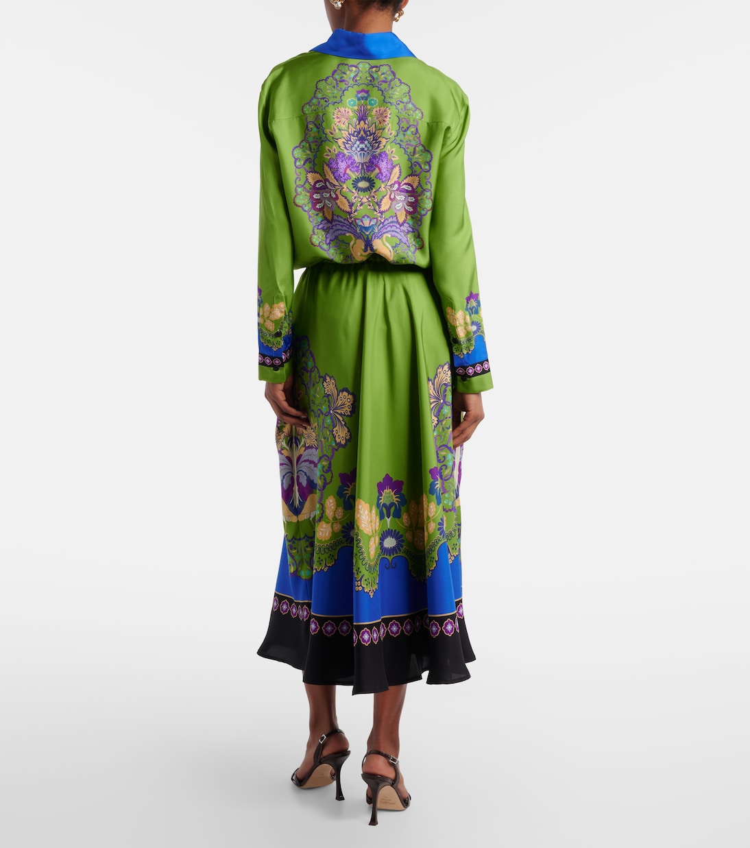 Bedruckter Midirock aus Seide | La DoubleJ