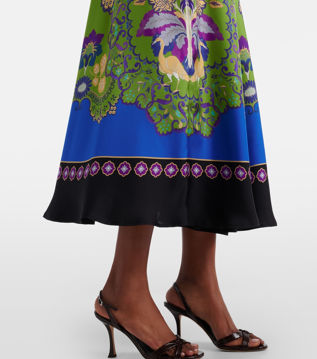 Bedruckter Midirock aus Seide | La DoubleJ