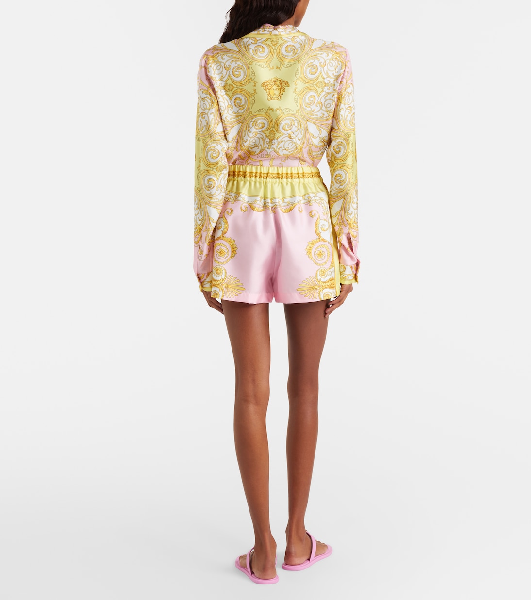 Short Underwater Barocco en soie | Versace