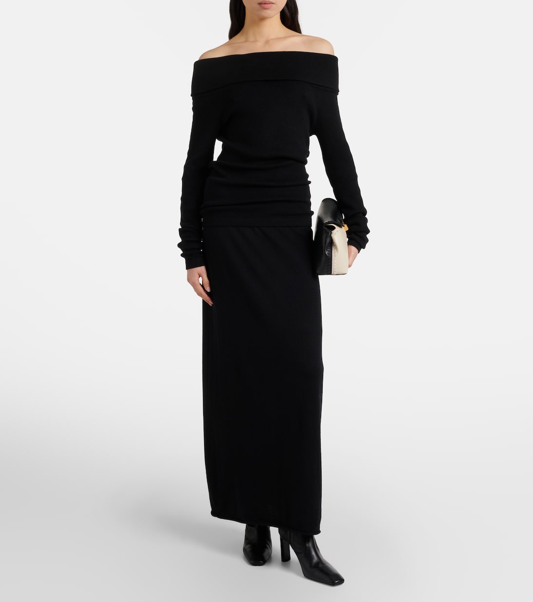 Off-Shoulder-Top aus Baumwolle und Kaschmir | Lisa Yang