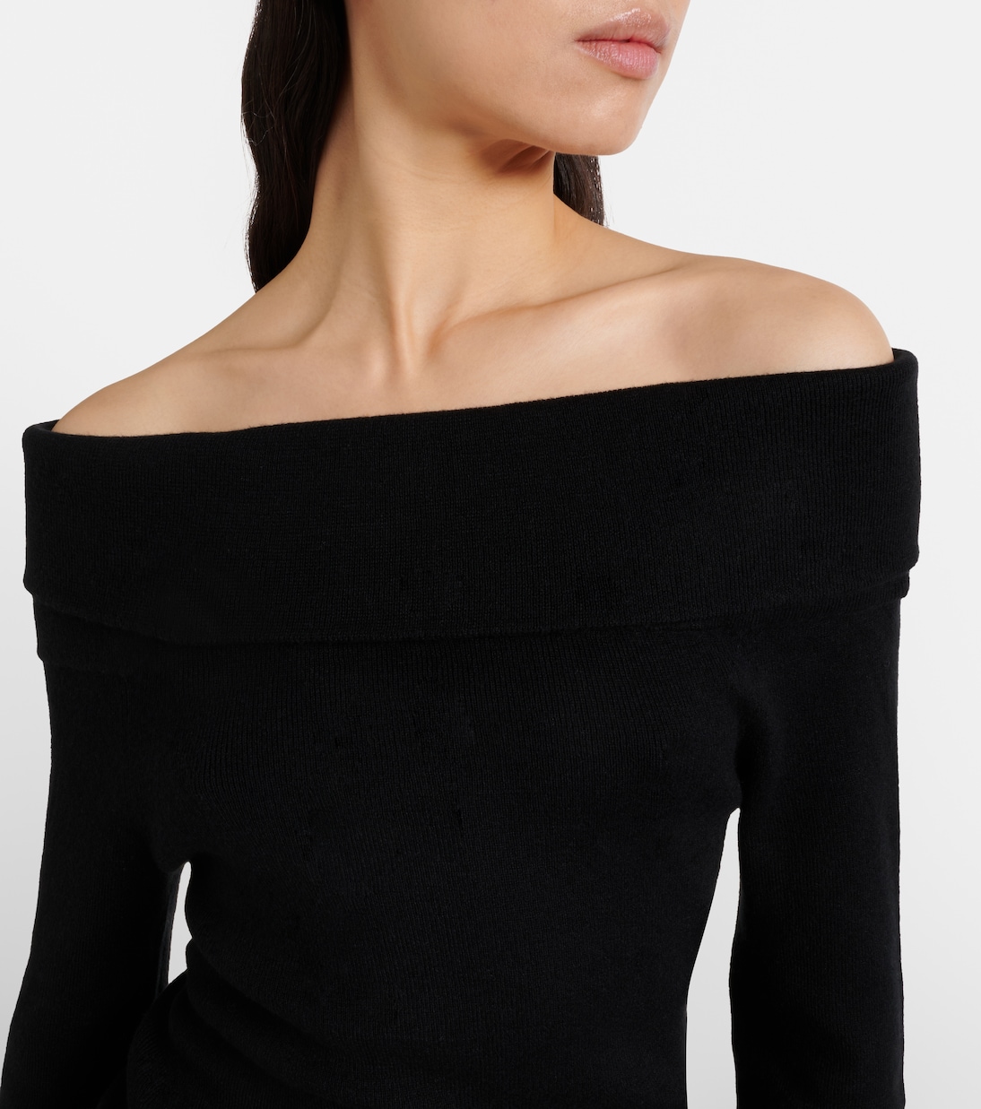 Off-Shoulder-Top aus Baumwolle und Kaschmir | Lisa Yang