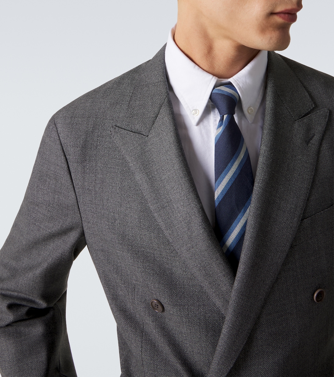 Striped wool and silk tie | Canali