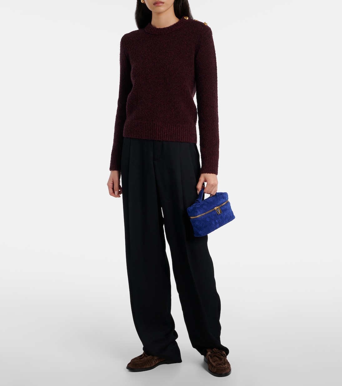 Vanity case Bang Bang en daim Intrecciato  | Bottega Veneta