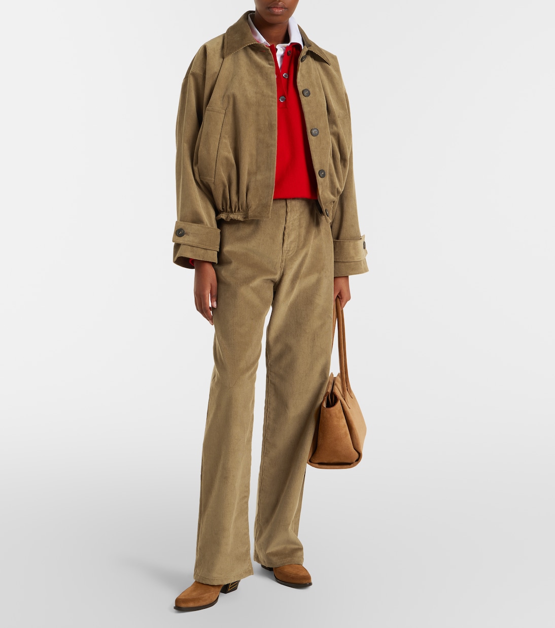 Cotton corduroy wide-leg pants | Róhe