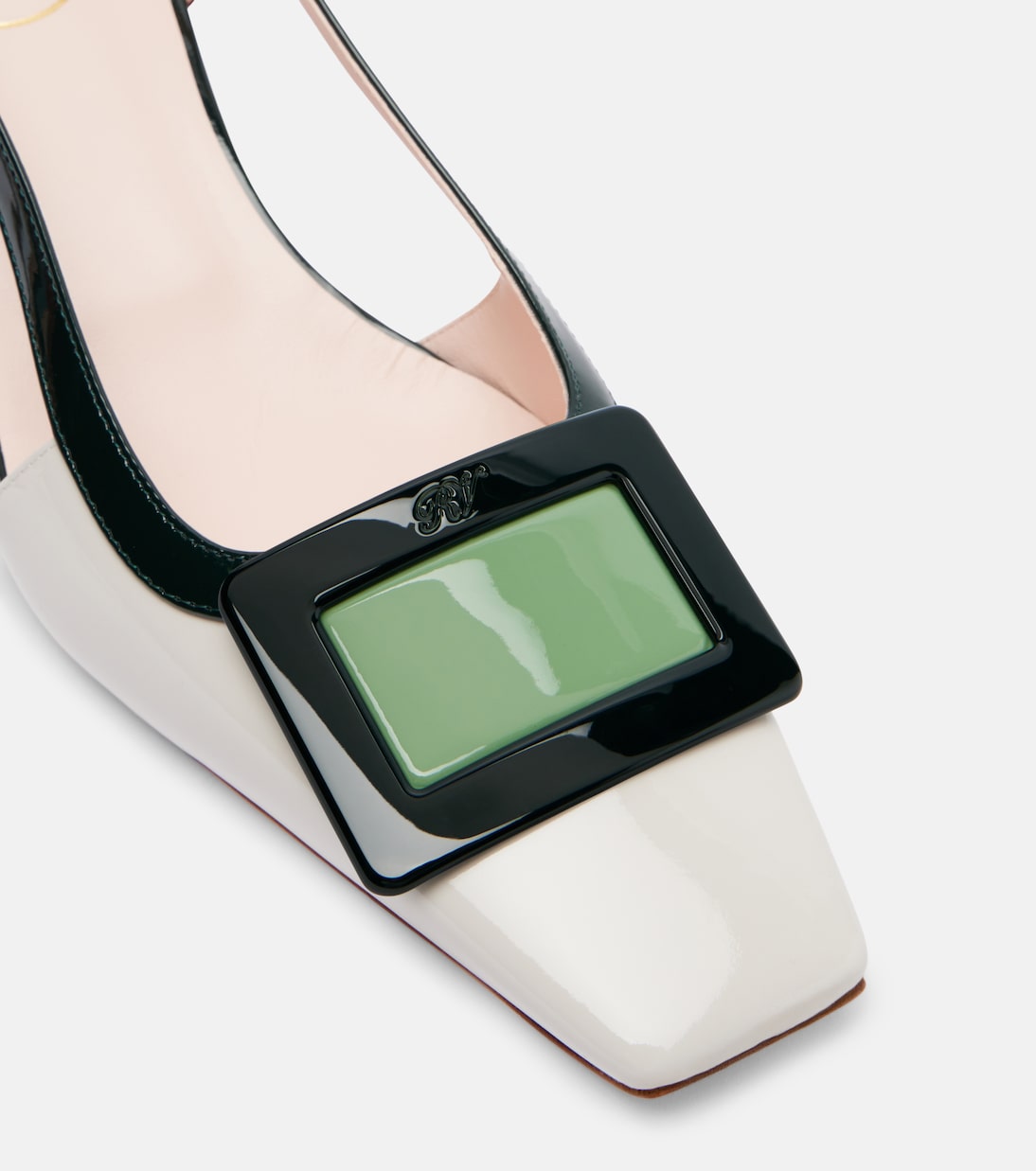 Belle Vivier 45 leather slingback pumps  | Roger Vivier