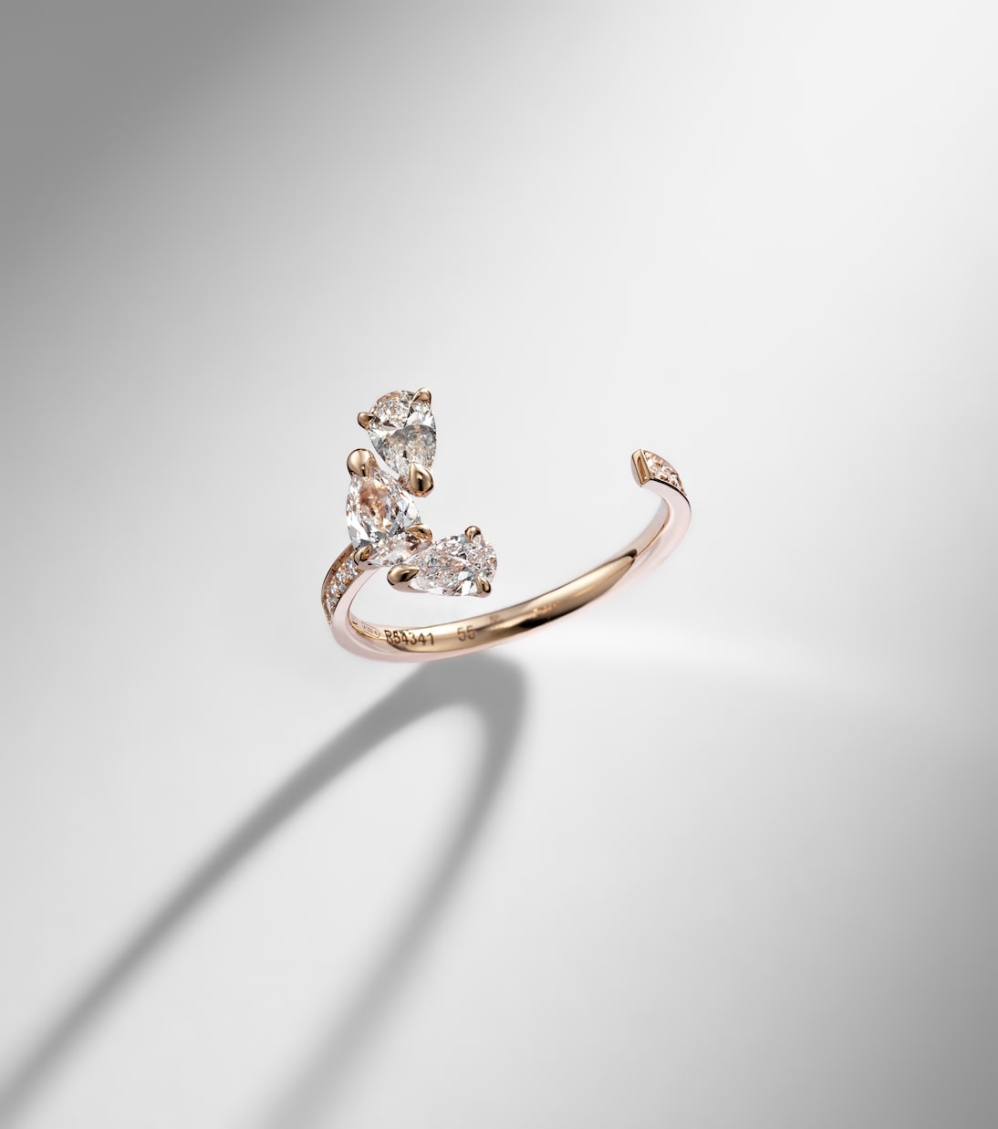 Anillo Serti Sur Vide de oro rosa de 18 ct con diamantes | Repossi