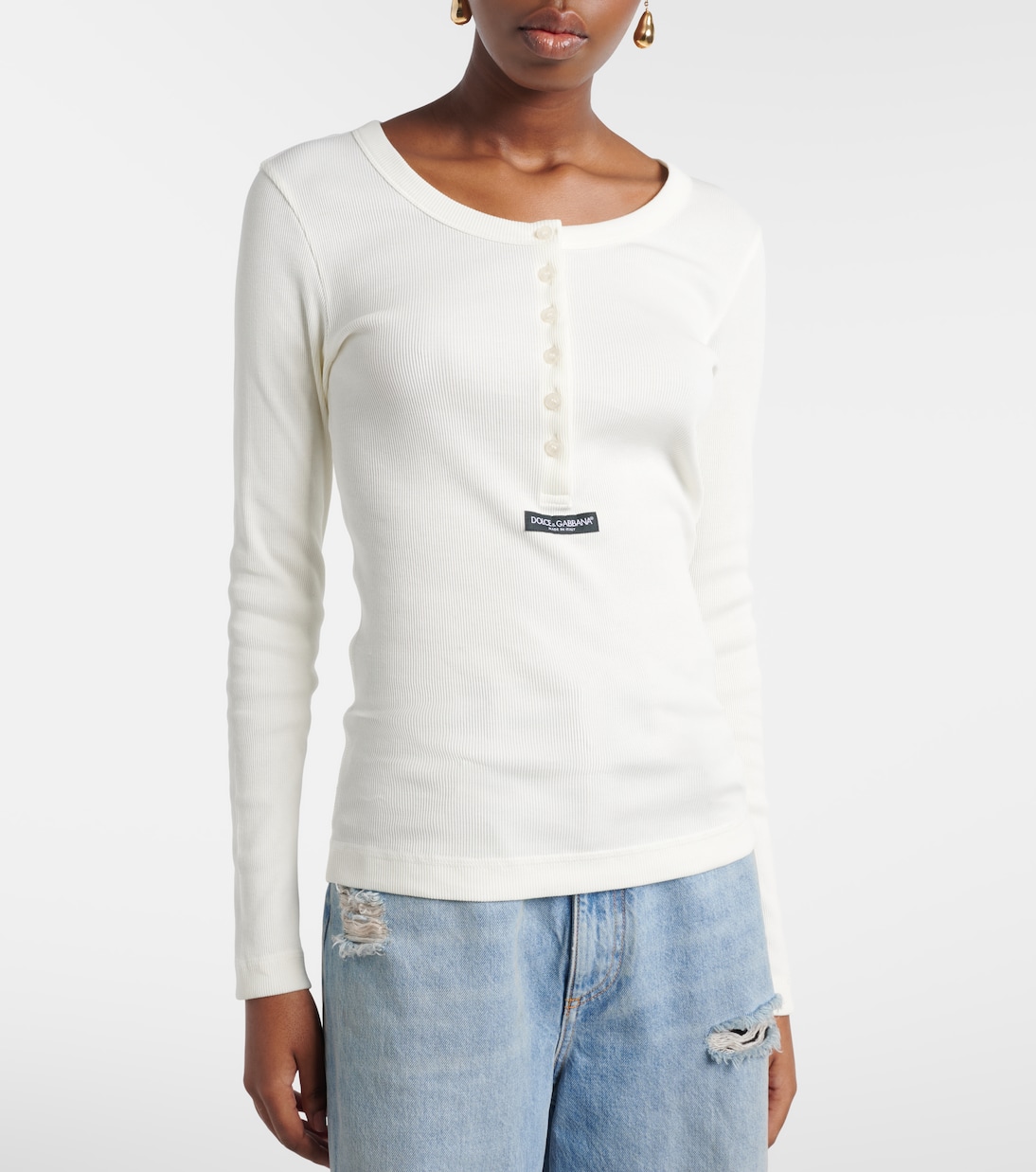 Henley-Top aus Baumwolle | Dolce&Gabbana
