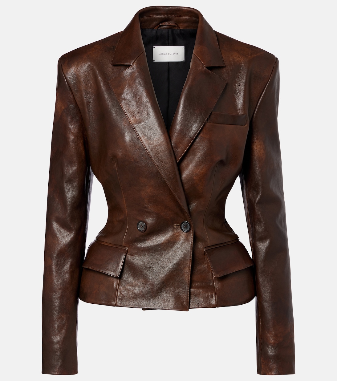 Peplum leather jacket | Magda Butrym