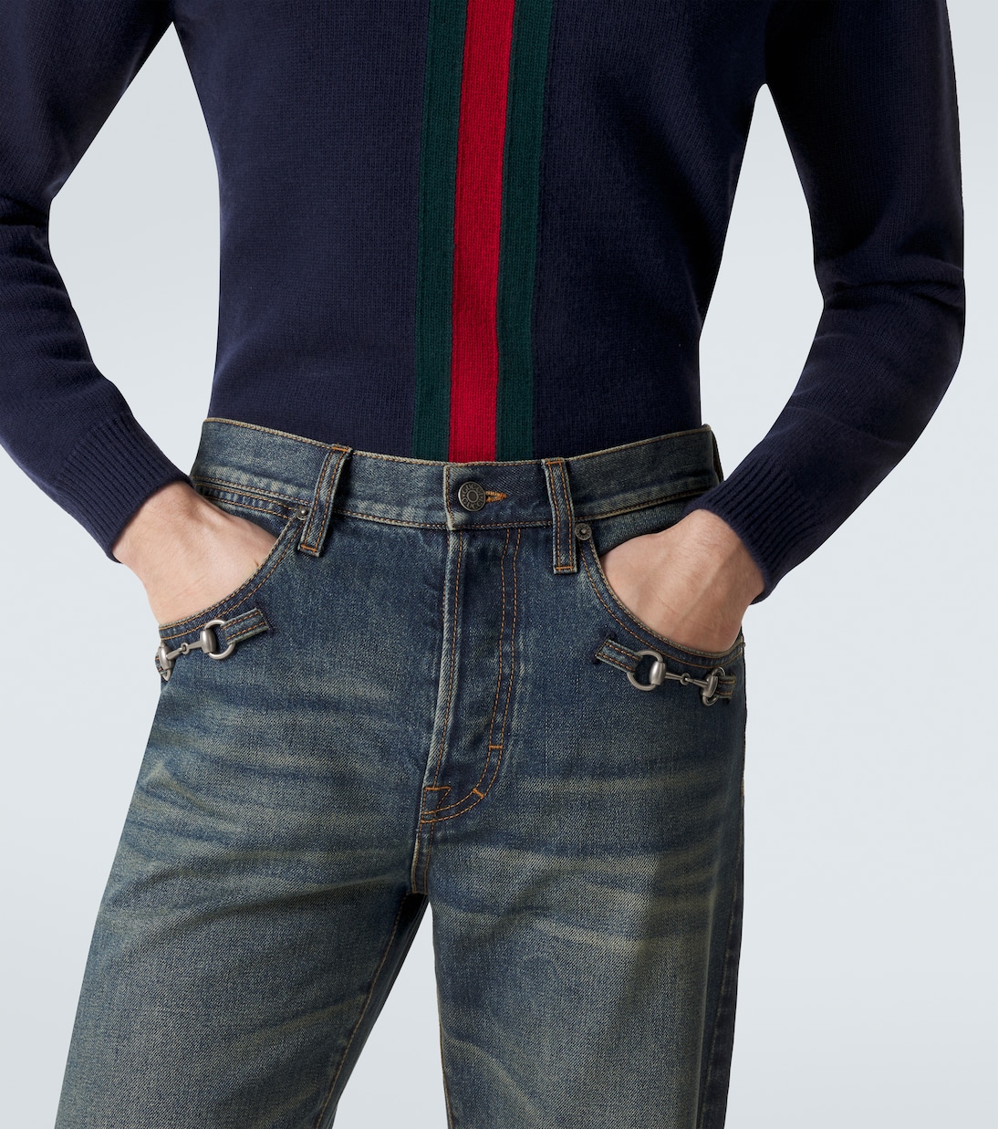 Jeans rectos con Horsebit | Gucci