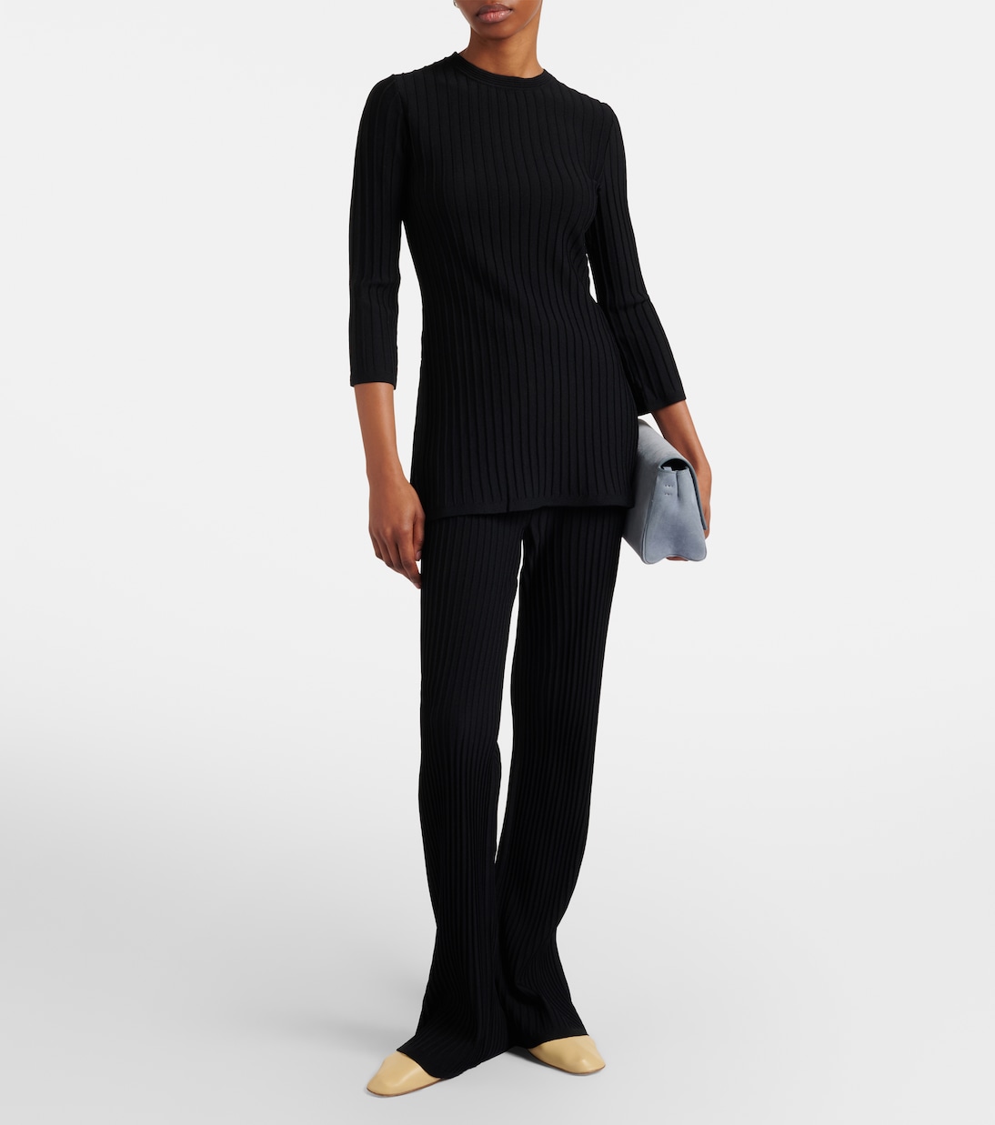 Bello ribbed-knit flared pants | Max Mara