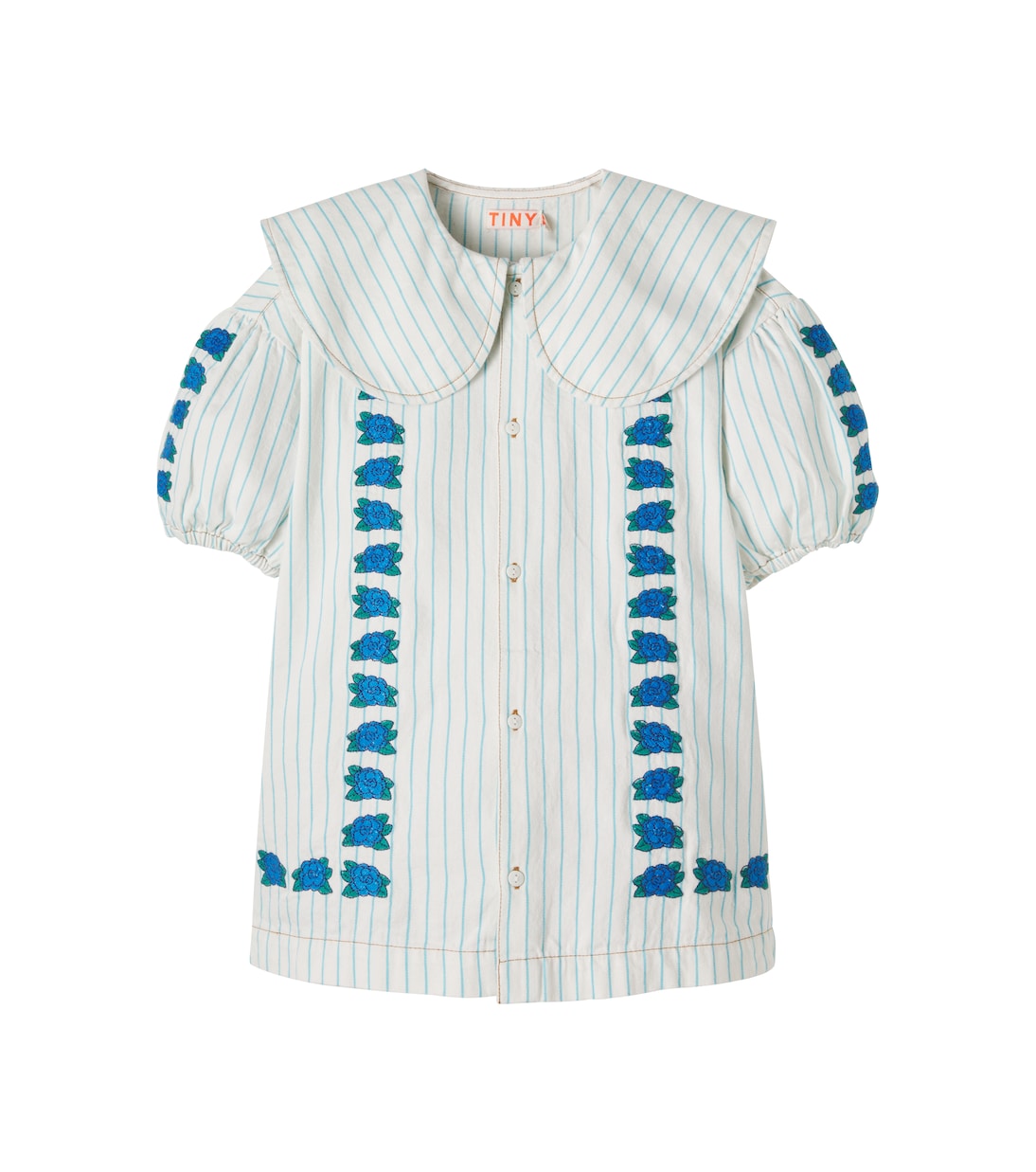 Vestido Blue Flowers de algodón | Tinycottons