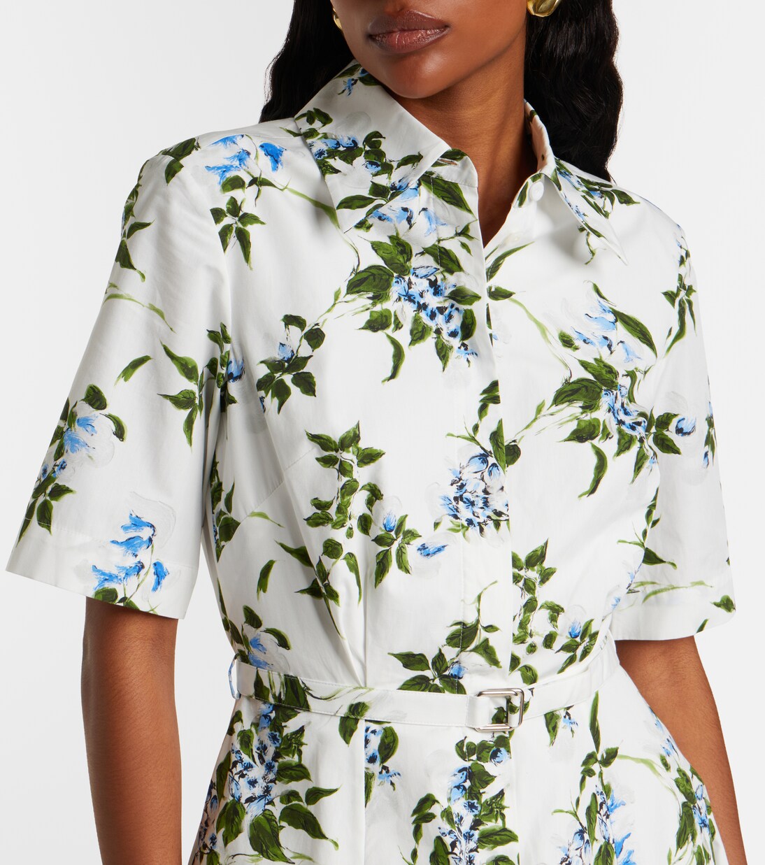 Rubie floral cotton poplin shirt dress | Emilia Wickstead