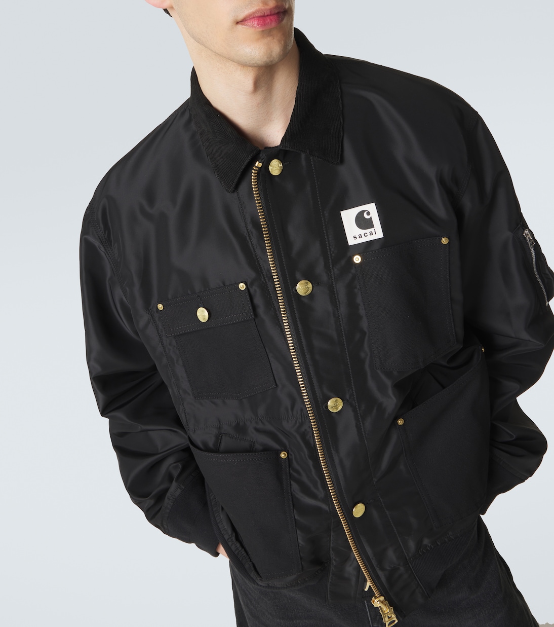 x Carhartt corduroy-trimmed blouson jacket | Sacai