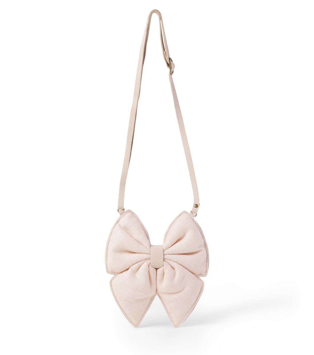 Bolso al hombro Klasina de lino con piel | Donsje