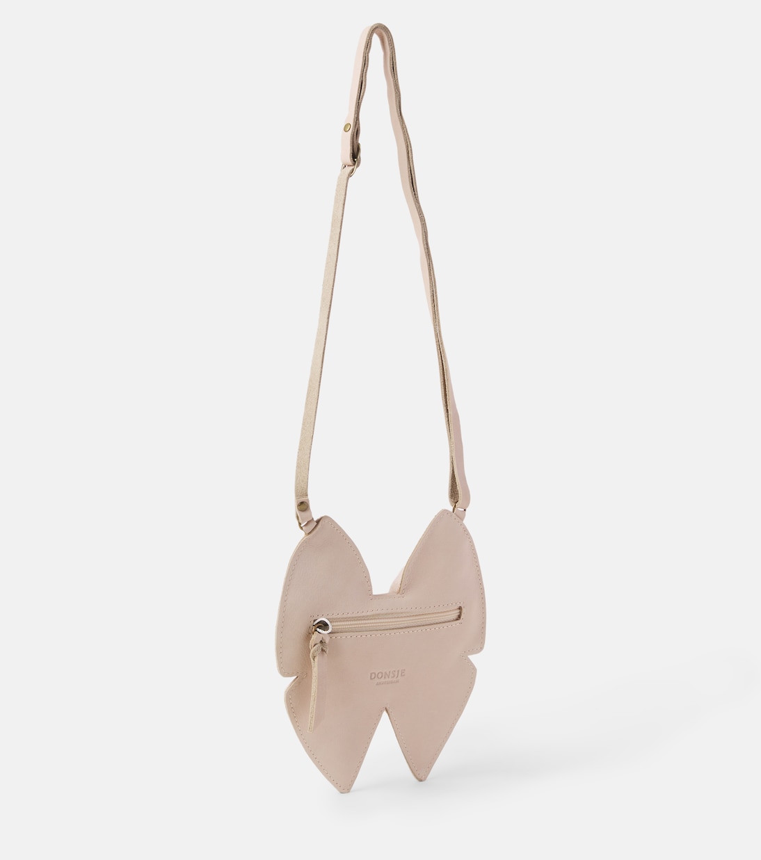 Bolso al hombro Klasina de lino con piel | Donsje