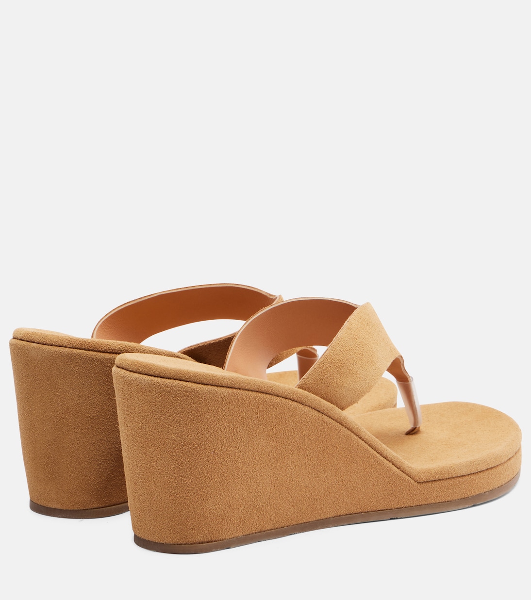 Charys suede wedge thong sandals | Ancient Greek Sandals