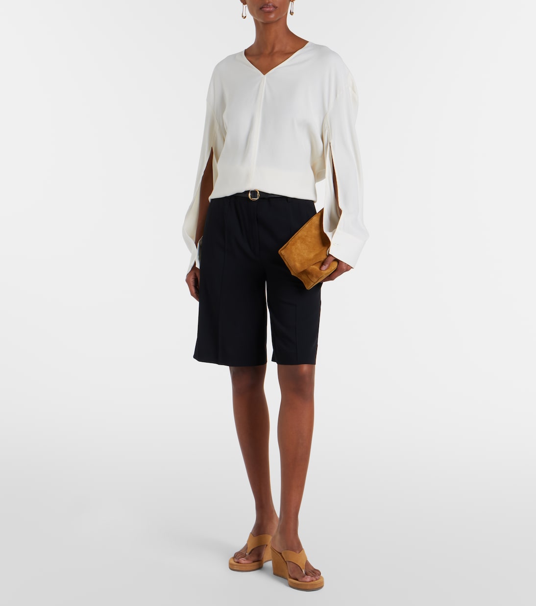 Charys suede wedge thong sandals | Ancient Greek Sandals