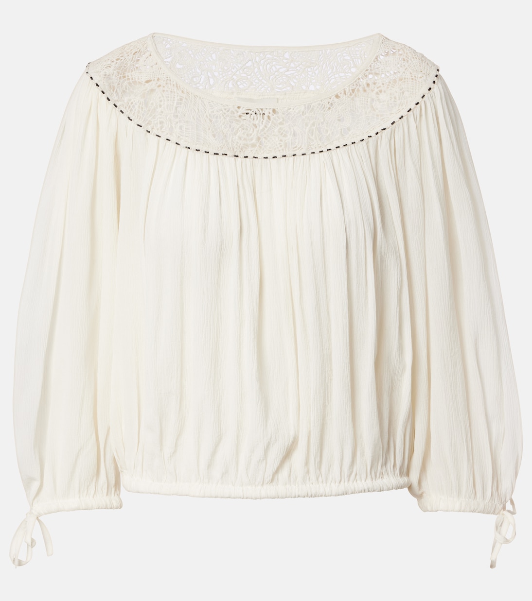 Nelida guipure lace-trimmed silk blouse | Isabel Marant