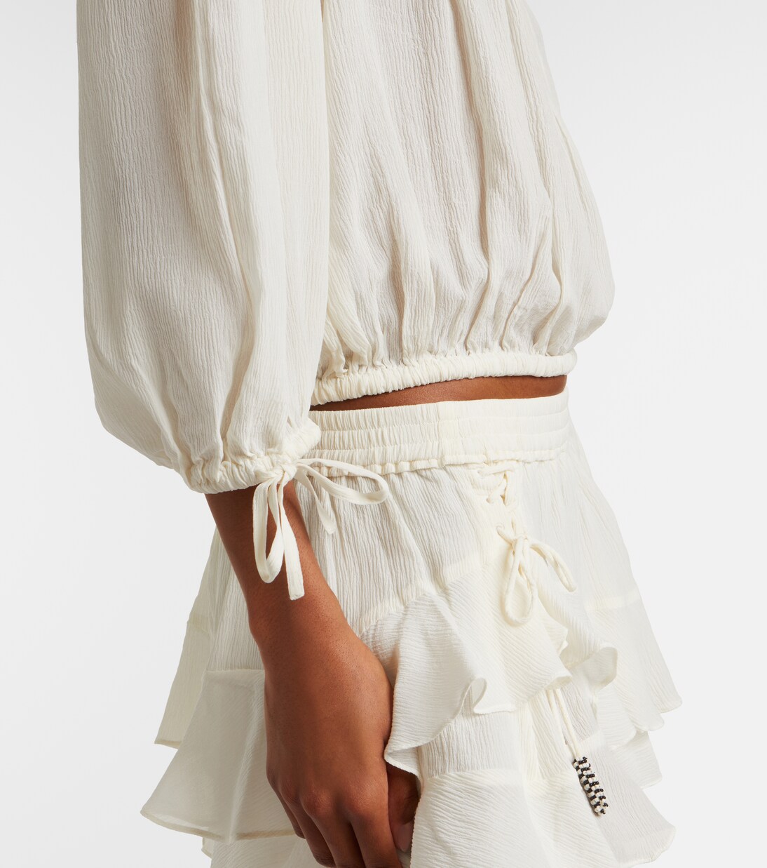 Nelida guipure lace-trimmed silk blouse | Isabel Marant