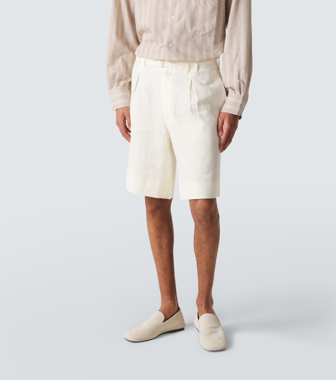 Shorts aus Leinen mit Gürtel | Stòffa