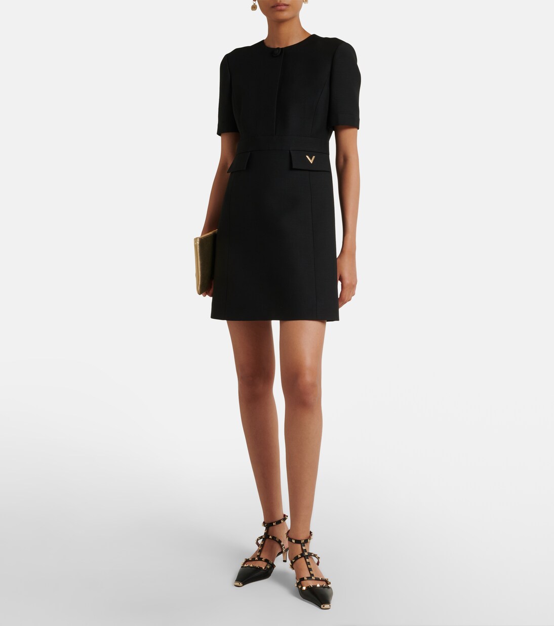 Crepe Couture VGold minidress | Valentino