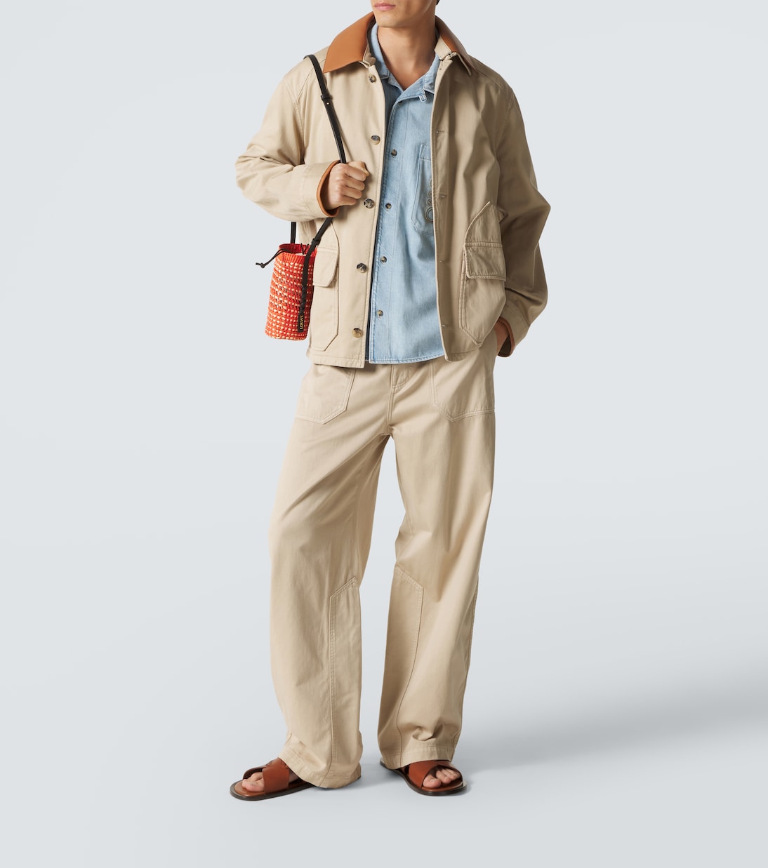 Paula's Ibiza cotton canvas straight pants | Loewe