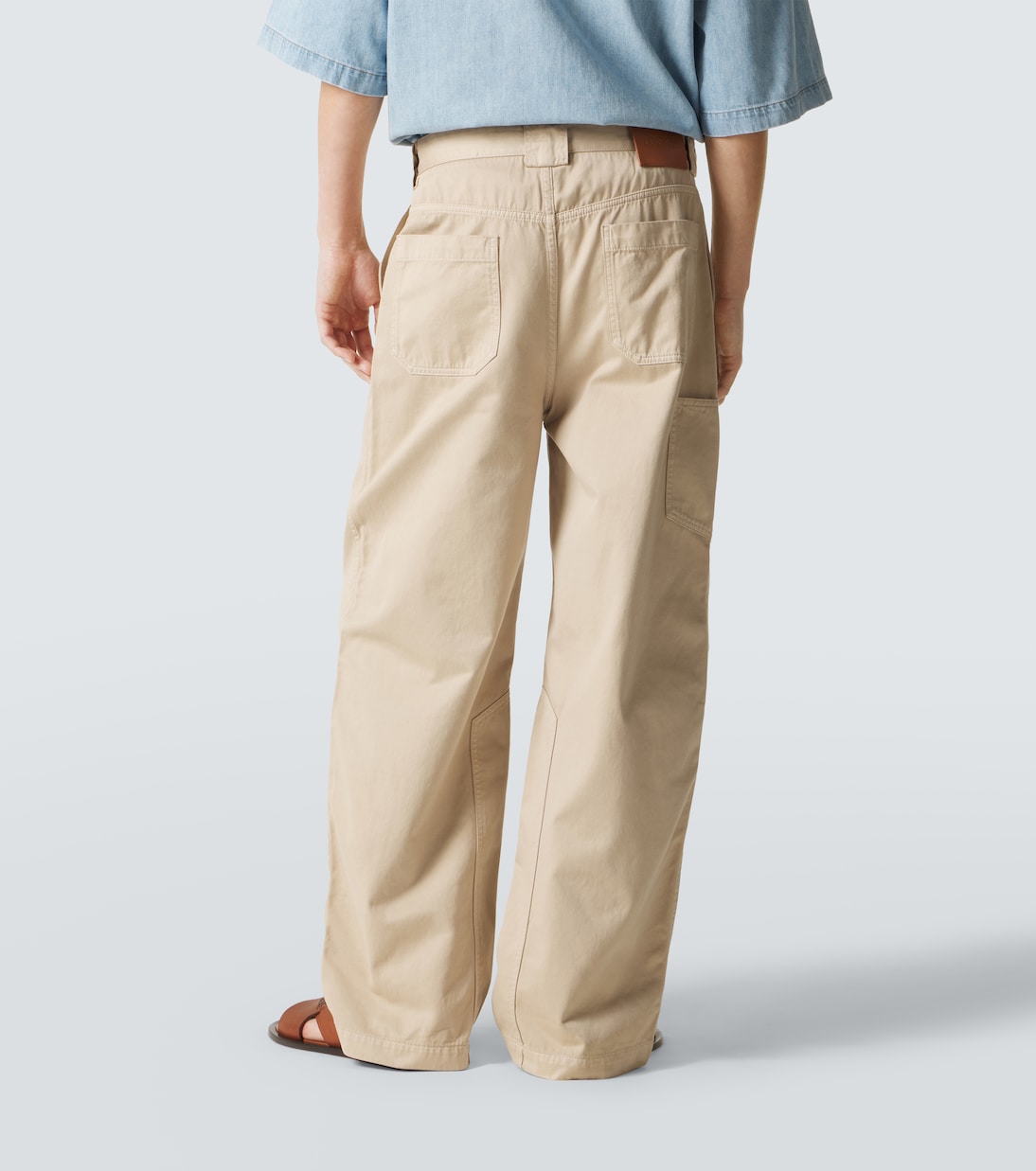 Paula's Ibiza cotton canvas straight pants | Loewe