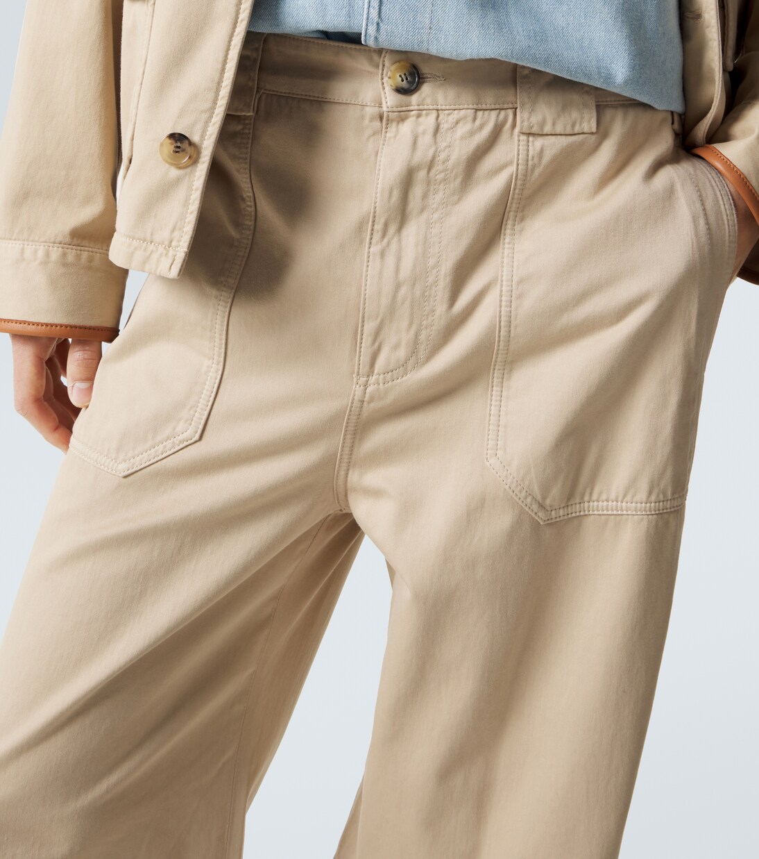 Paula's Ibiza cotton canvas straight pants | Loewe