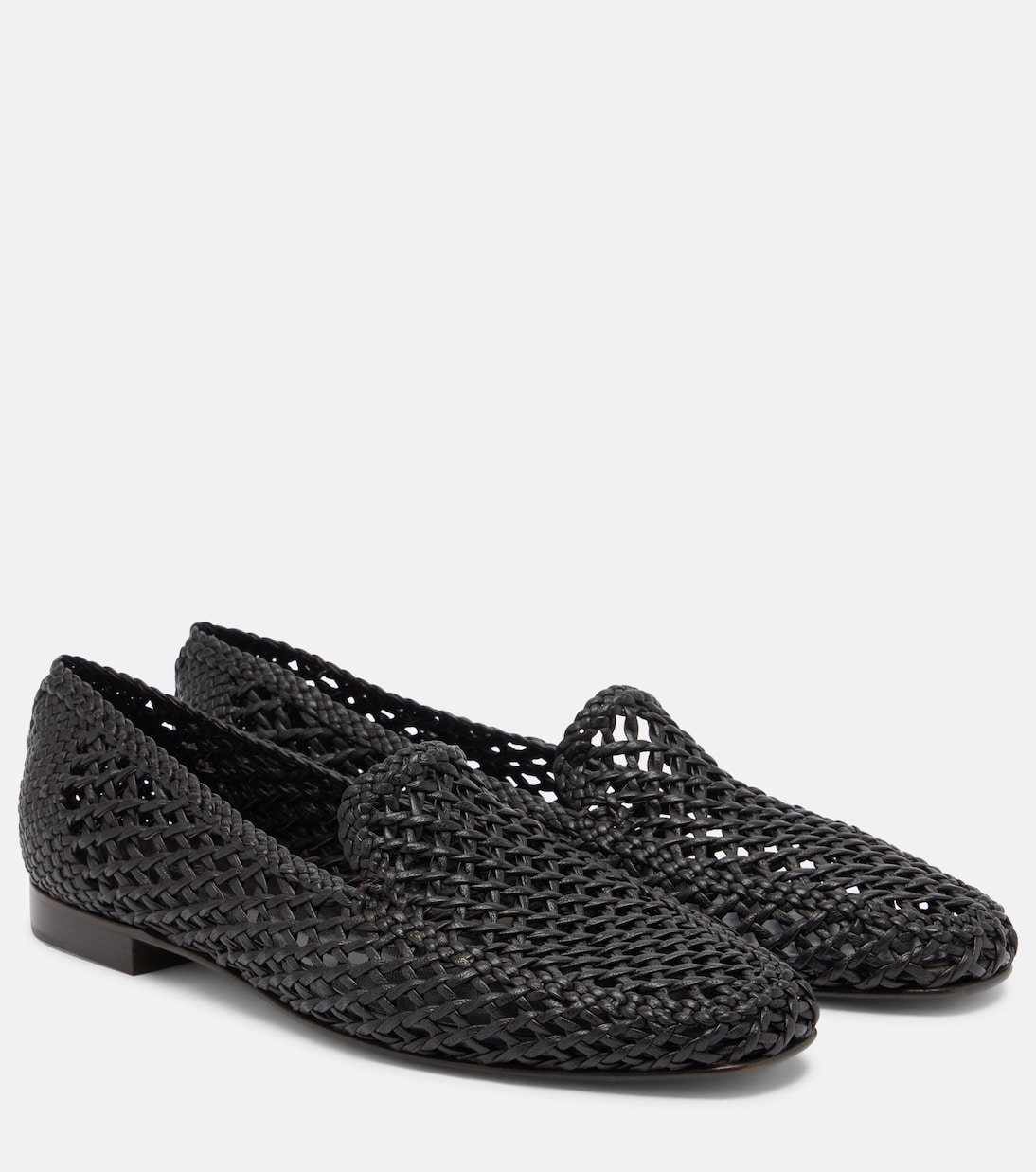 Soft woven leather slip-on shoes | Le Monde Béryl