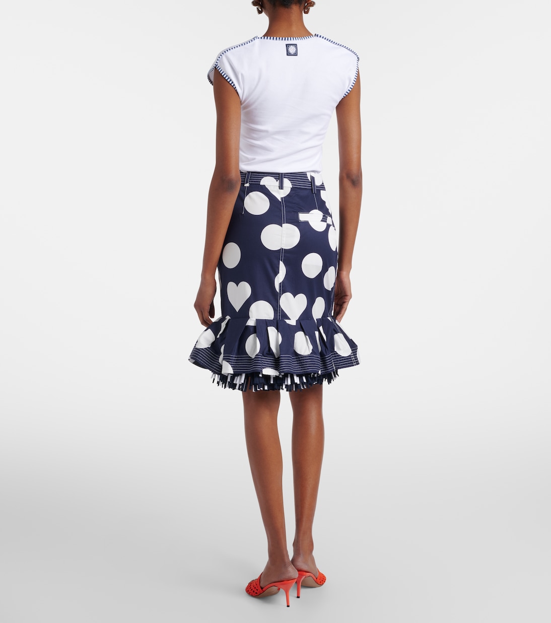 Cabana printed cotton poplin midi skirt | Jacquemus
