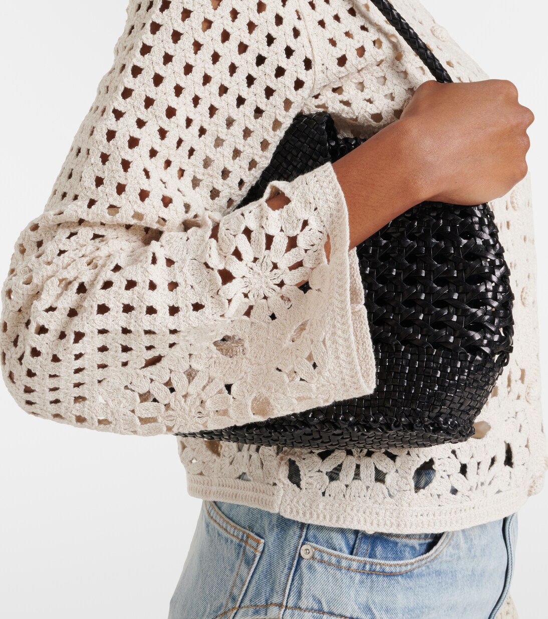 Postcard crochet cotton cardigan | Frame