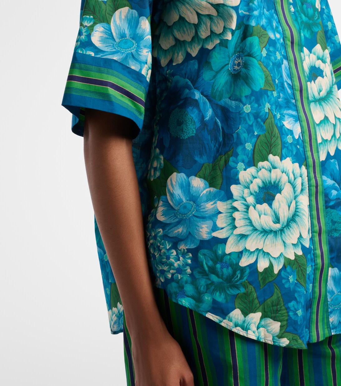 Margo oversized printed cotton shirt | Alémais