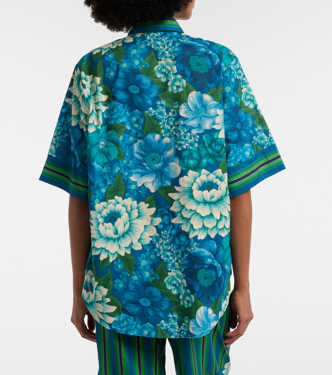 Margo oversized printed cotton shirt | Alémais