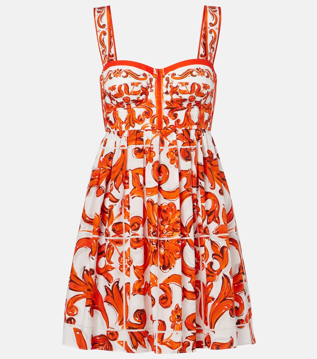 Minikleid Majolica aus Baumwollpopeline | Dolce&Gabbana