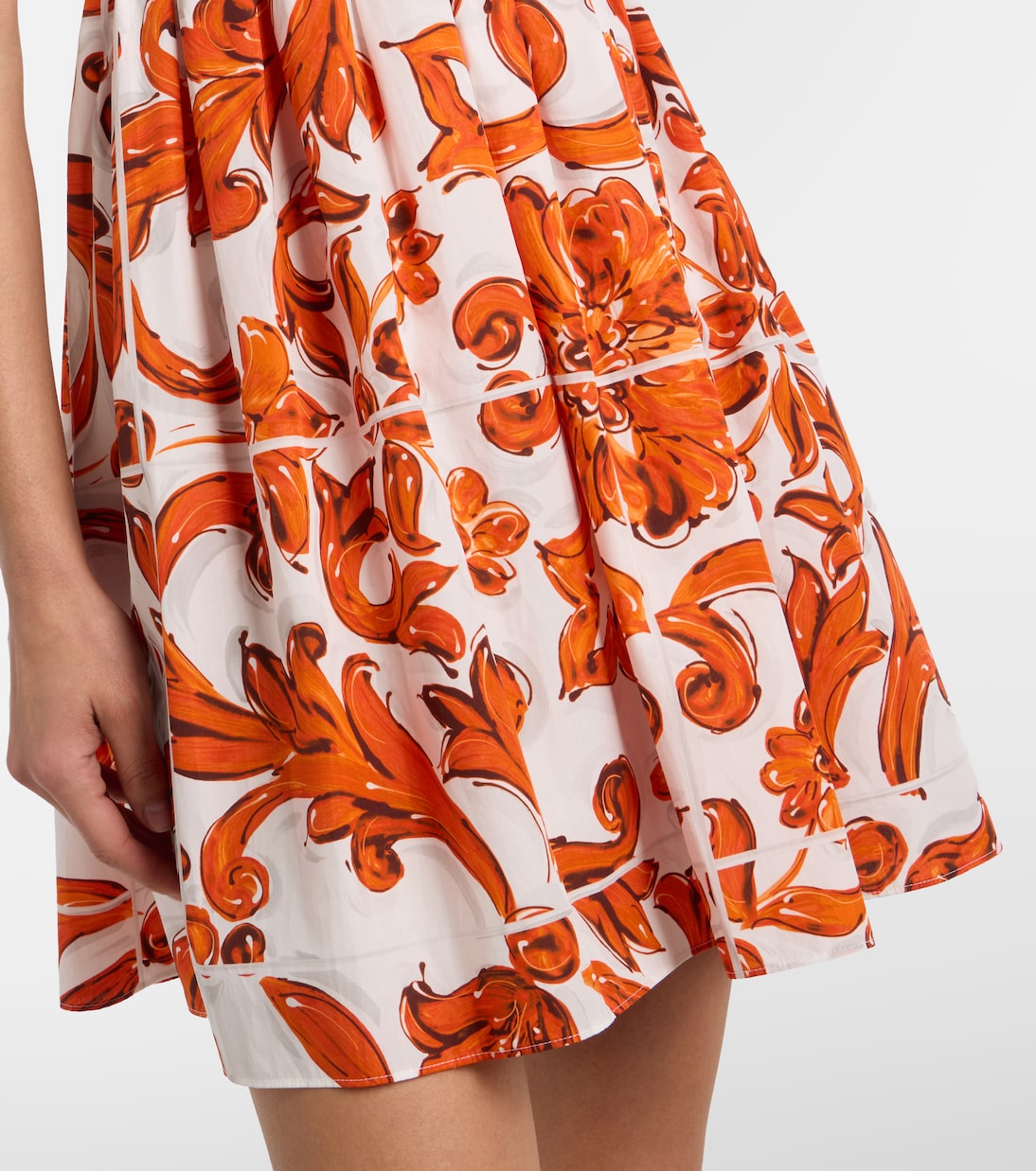 Minikleid Majolica aus Baumwollpopeline | Dolce&Gabbana