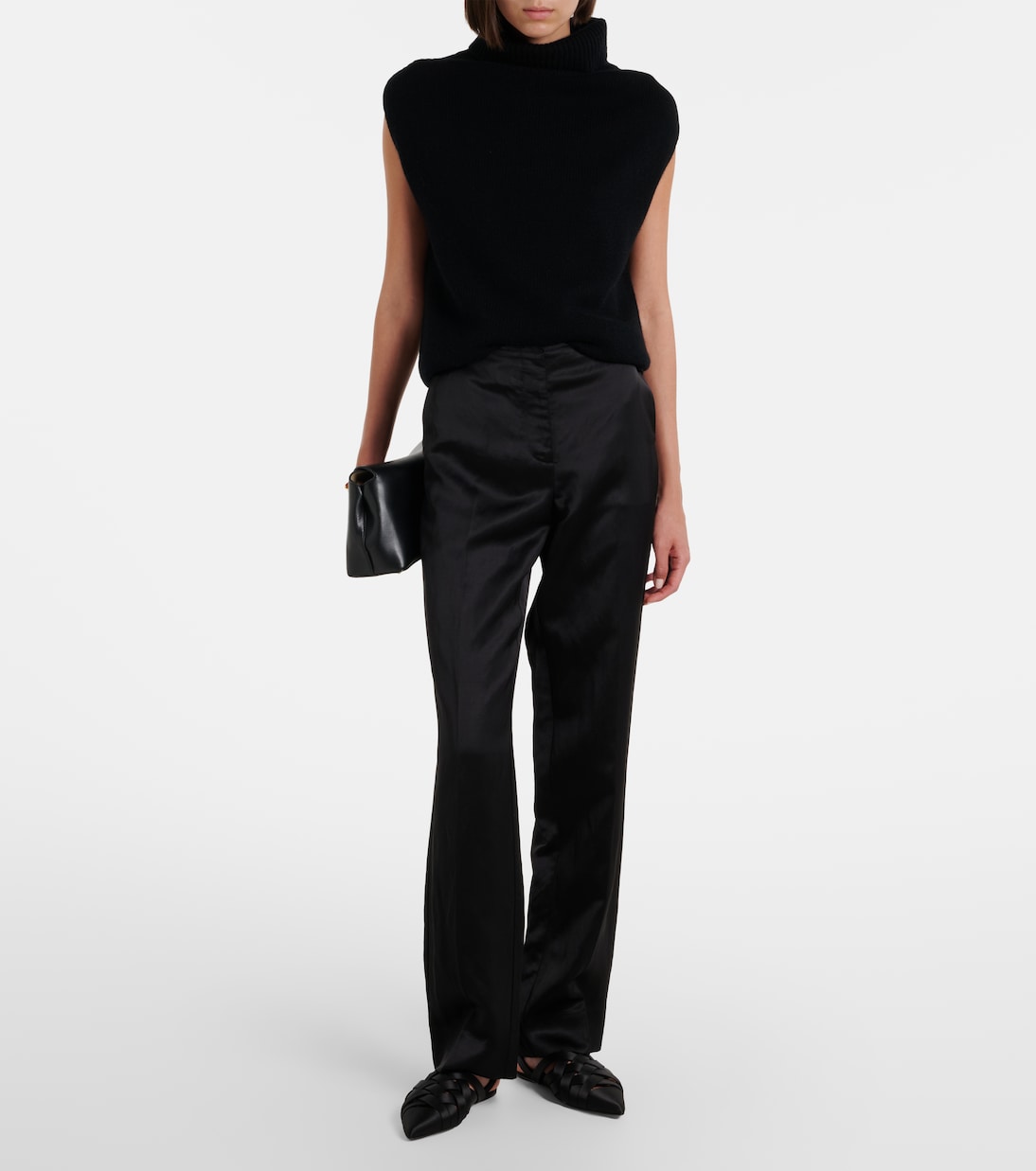 Turtleneck wool and cashmere sweater vest | Jardin des Orangers