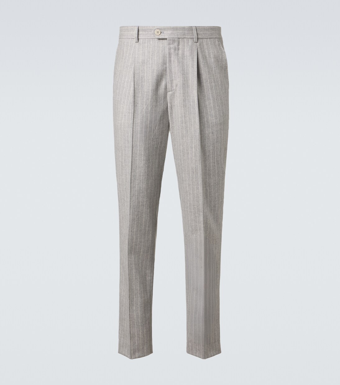 Pantalones en mezcla de lana y cachemir con raya diplomática | Brunello Cucinelli