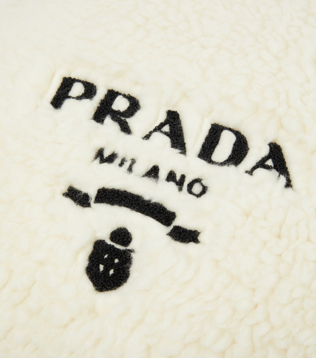 Logo wool, silk and cashmere cushion | Prada