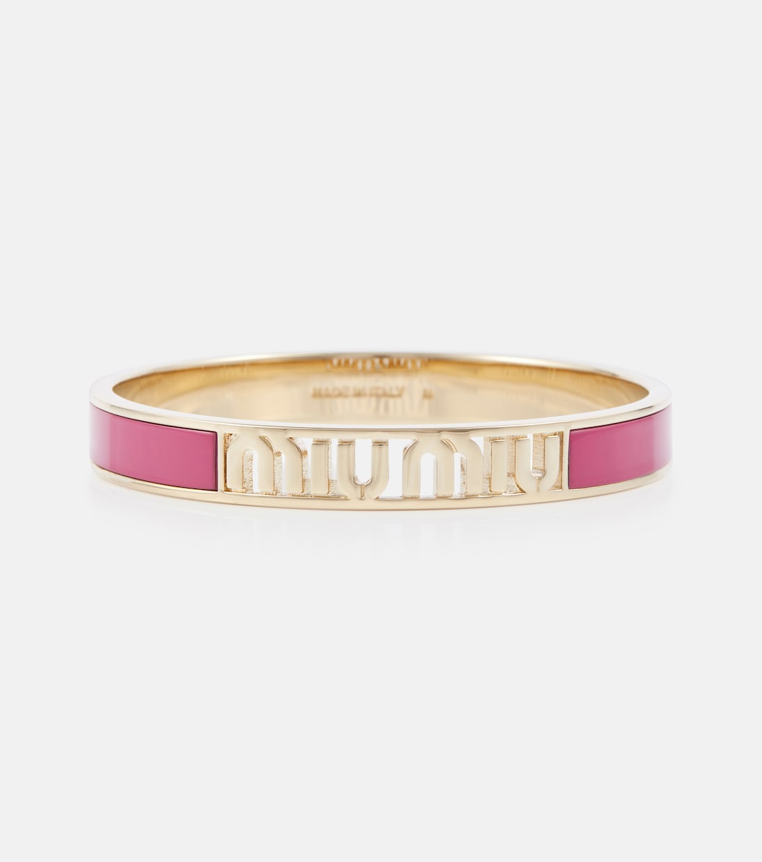 Logo enameled bracelet | Miu Miu