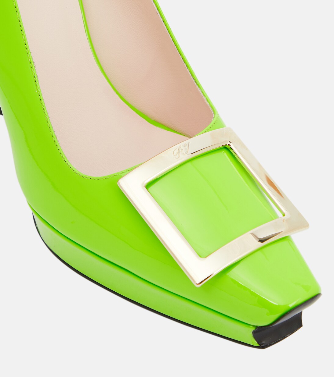 Trompette patent leather platform pumps | Roger Vivier