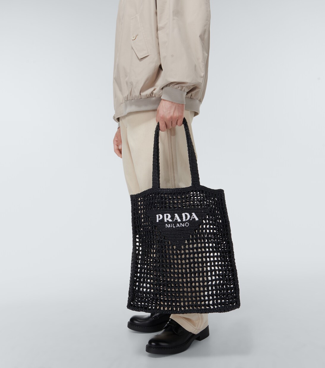 Tote de croché con logo | Prada