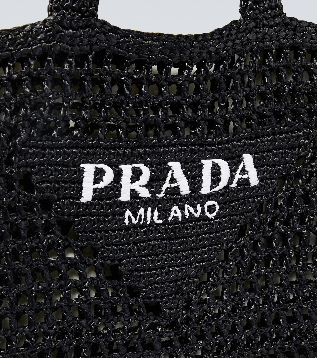 Tote de croché con logo | Prada