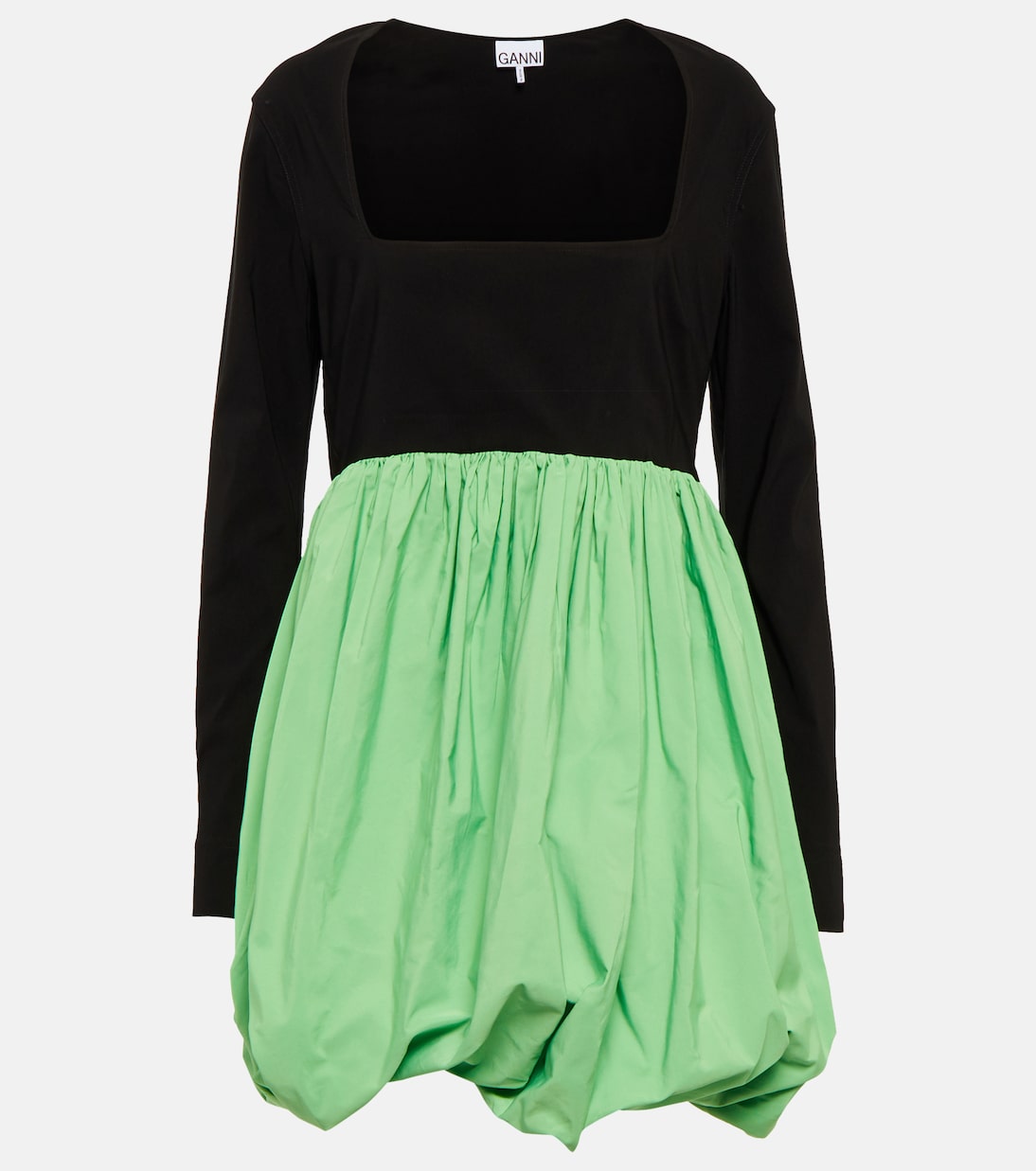 Miniabito in taffetà di seta | Ganni