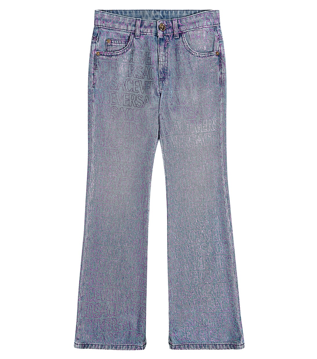 Jeans flared con logo con motivo | Versace Kids