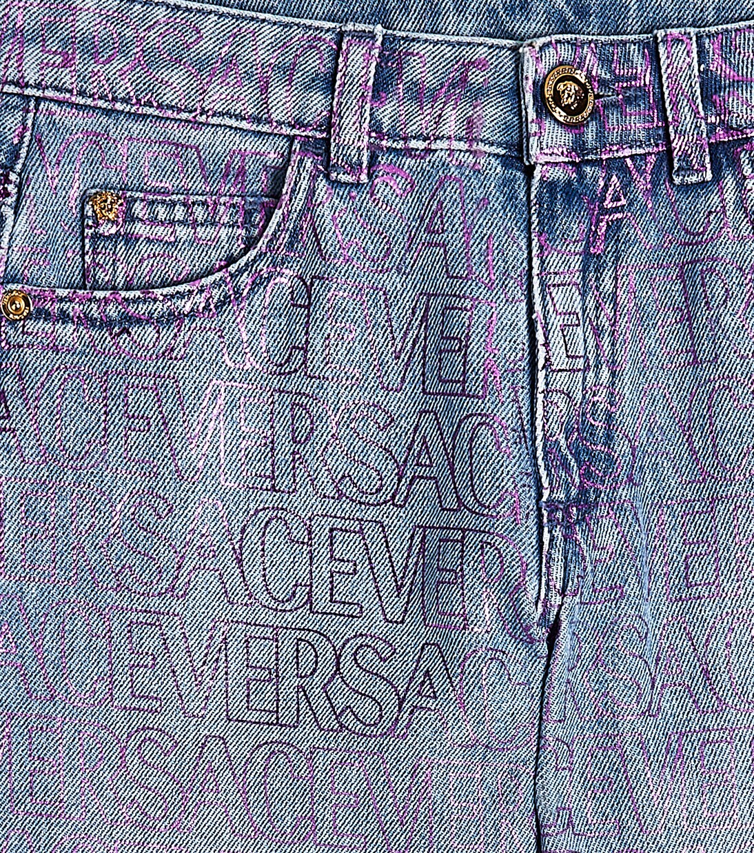 Jeans flared con logo con motivo | Versace Kids